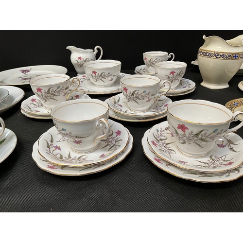 14 - TWO BOXES OF BONE CHINA PART  TEA SETS TO INCLUDE MEAKIN ROYAL STANDARD ROYAL WORCESTER ETC