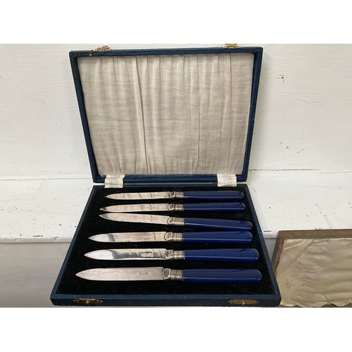 21 - A BOX OF CUTLERY TO INCLUDE BOXED SETS