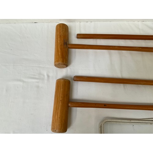 25 - VINTAGE GARDEN CROQUET SET