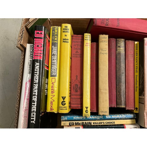 85 - A BOX OF PAPERBACK AND HARDBACK BOOKS (CRIME FICTION)