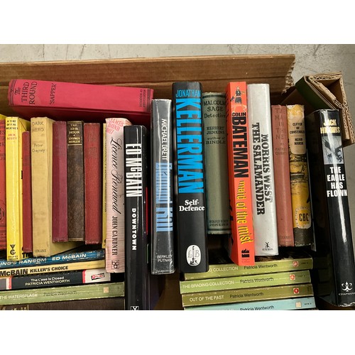 85 - A BOX OF PAPERBACK AND HARDBACK BOOKS (CRIME FICTION)