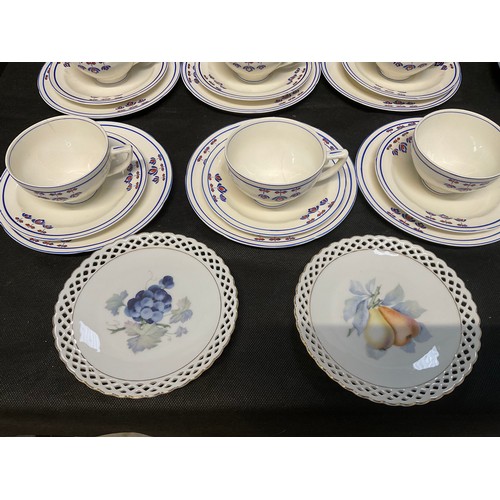 103 - A BOX OF CHINA TO INCLUDE PART TEA SET VICTORIAN CHAMBER POT ETC