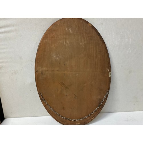 119 - EDWARDIAN OVAL FRAMED WALL MIRROR