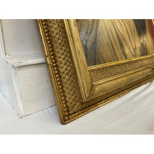 129 - LARGE GILT FRAMED PORTRAIT OF A LADY