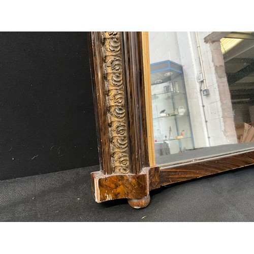 174 - VICTORIAN OVER MANTLE MIRROR H22” L34”