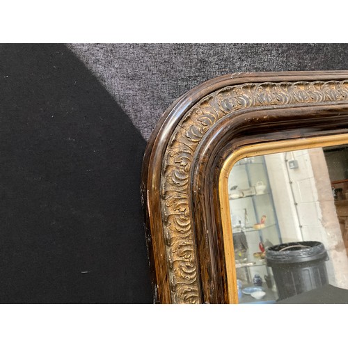 174 - VICTORIAN OVER MANTLE MIRROR H22” L34”