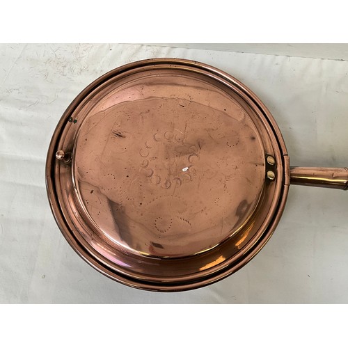 188 - TWO VICTORIAN COPPER WARMING PANS