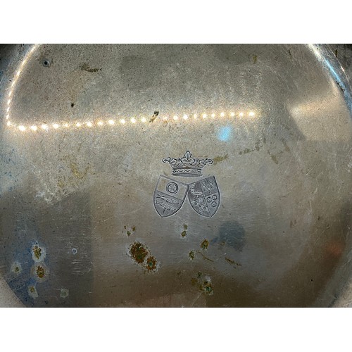 205 - A WHITE METAL TRAY MARKED 835