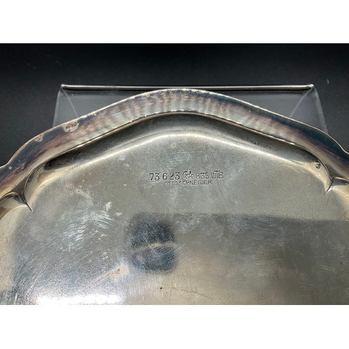 209 - WHITE METAL TRAY MARKED 835