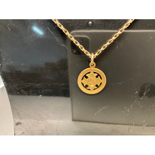 234 - HALLMARKED 9CT GOLD CHAIN WITH PENDANT 
W13.9G L10”