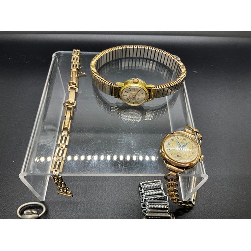 236 - VINTAGE ARDAN WATCH 2 LADIES WATCHES AND POCKET WATCH