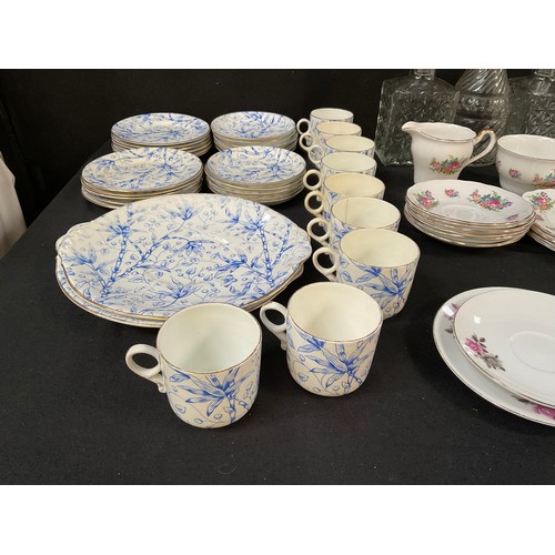 250 - 2 BOXES OF GLASS AND CHINA TEA SETS ETC