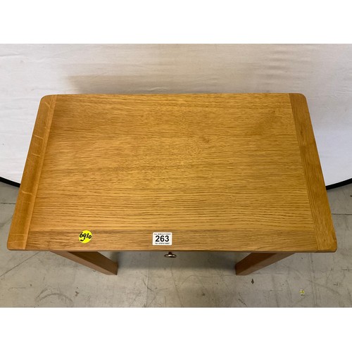 263 - MODERN OAK TELEPHONE TABLE WITH DRAWER H30