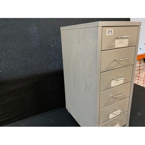 275 - METAL FILING CABINET WITH 6 DRAWERS  H27