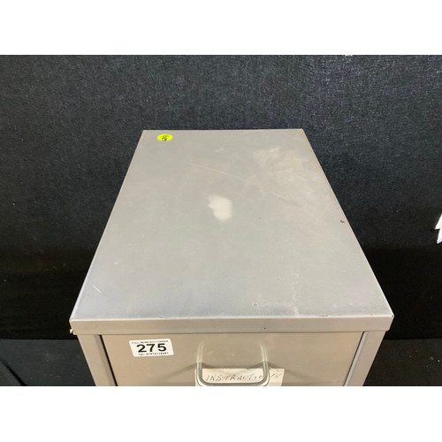 275 - METAL FILING CABINET WITH 6 DRAWERS  H27