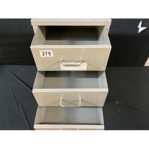 275 - METAL FILING CABINET WITH 6 DRAWERS  H27