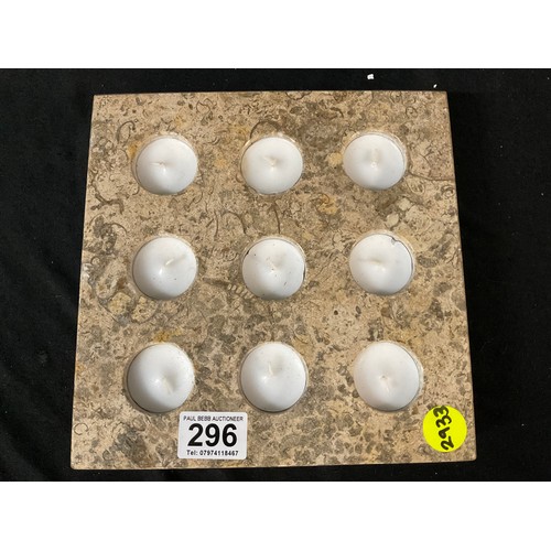 296 - MODERN MARBLE TEA LIGHT CANDLE HOLDER 9