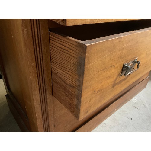 297 - EDWARDIAN SATINWOOD 2 OVER 3 BEDROOM CHEST H40