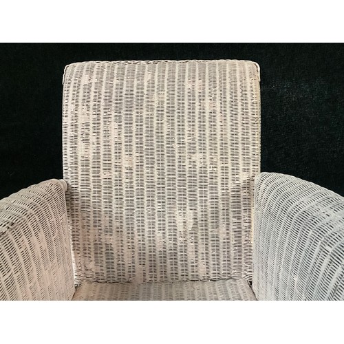 313 - BADGED LUSTY LLOYD LOOM BEDROOM CHAIR