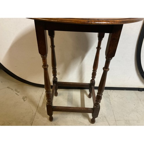 336 - VINTAGE OAK WINDOW TABLE H28