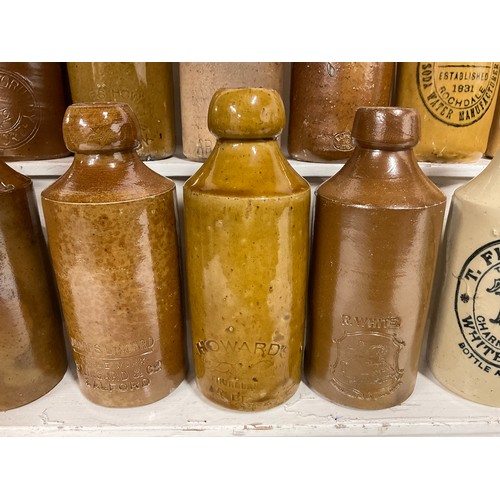 2 - BOX OF 18 VICTORIAN GLAZED STONEWARE BOTTLES