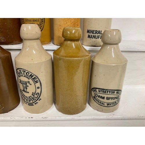 2 - BOX OF 18 VICTORIAN GLAZED STONEWARE BOTTLES