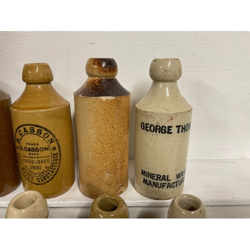 2 - BOX OF 18 VICTORIAN GLAZED STONEWARE BOTTLES