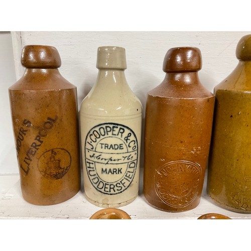 2 - BOX OF 18 VICTORIAN GLAZED STONEWARE BOTTLES