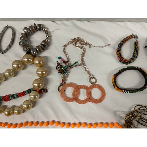 21 - BOX OF COSTUME JEWELLERY