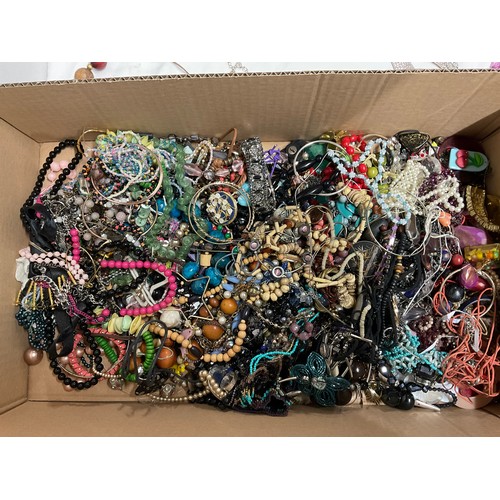 21 - BOX OF COSTUME JEWELLERY