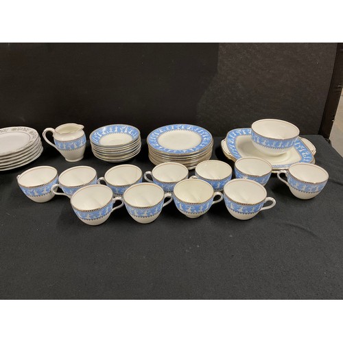 38 - BOX OF CHINA TO INCLUDE ROYAL ALBERT CROWN STAFFORDSHIRE PART TEA SET ETC