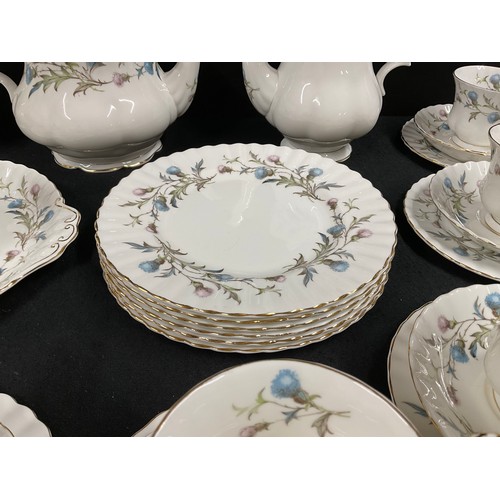 58 - LARGE ROYAL ALBERT BRIGADOON PATTERN TEA COFFEE SERVICE 47 PIECES