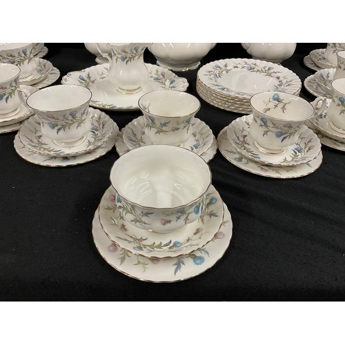 58 - LARGE ROYAL ALBERT BRIGADOON PATTERN TEA COFFEE SERVICE 47 PIECES