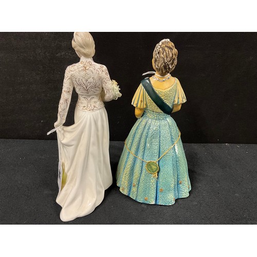 86 - LIMITED EDITION STONEWARE QUEEN MOTHER AND COALPORT DIANA (THE JEWEL IN THE CROWN)