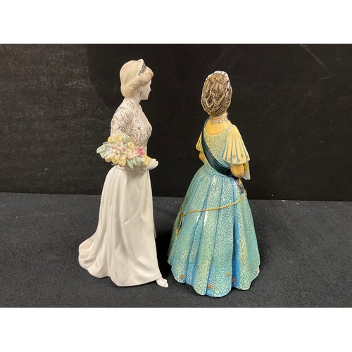 86 - LIMITED EDITION STONEWARE QUEEN MOTHER AND COALPORT DIANA (THE JEWEL IN THE CROWN)