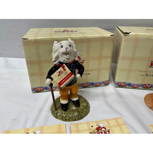 105 - 3 BOXED ROYAL DOULTON RUPERT THE BEAR FIGURES