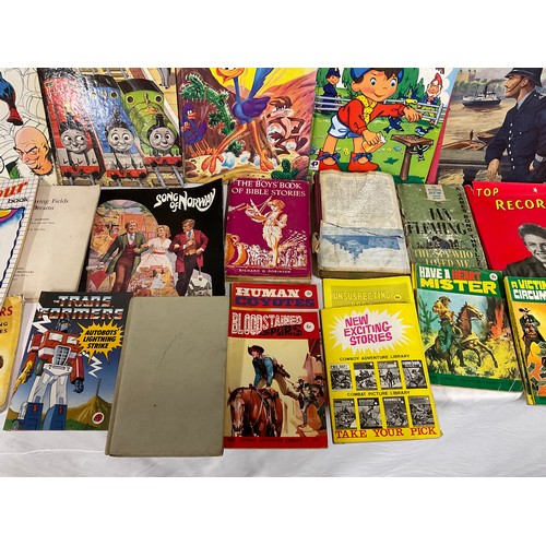 206 - 2 BOXES OF CHILDRENS ANNUALS BATMAN LONE RANGER ETC