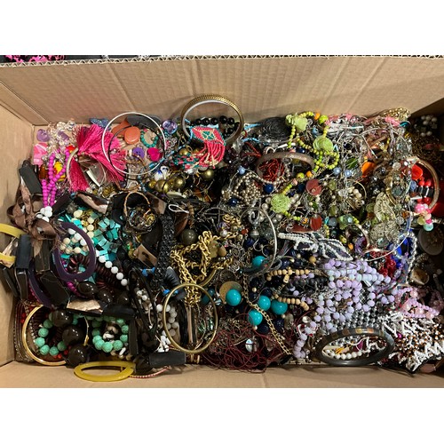 234 - BOX OF COSTUME JEWELLERY