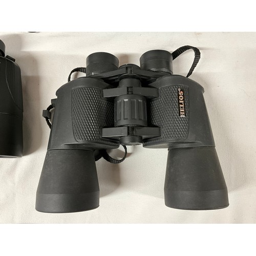 240 - BOX OF BINOCULARS AND SPOTTING SCOPE