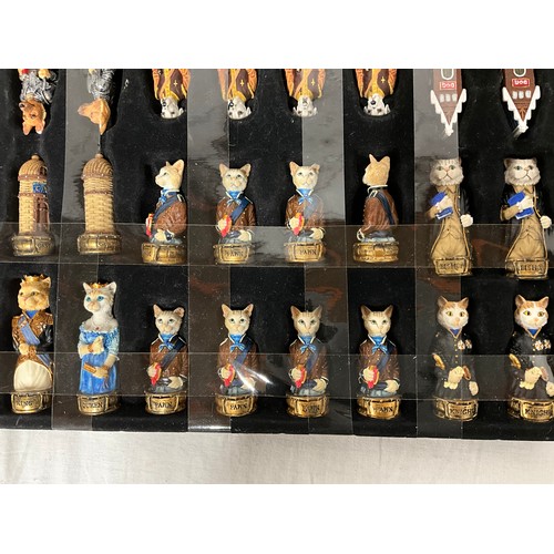 242 - AMERICAN CHESS SET MODELED AS DOGS AND CATS