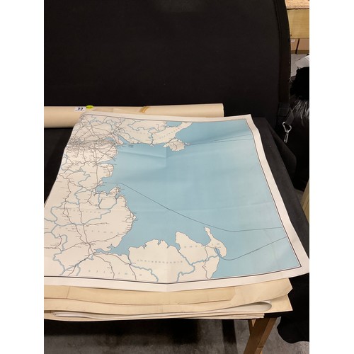 66 - QTY OF UNFRAMED MAPS - BRITISH RAIL SCOTLAND, MANCHESTERS, LANCASHIRE & CHESTER