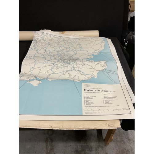 66 - QTY OF UNFRAMED MAPS - BRITISH RAIL SCOTLAND, MANCHESTERS, LANCASHIRE & CHESTER