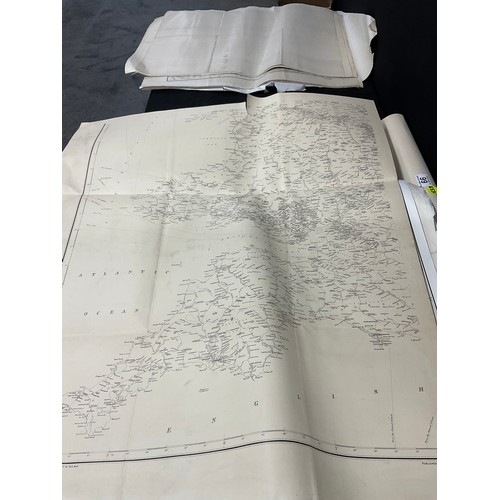 66 - QTY OF UNFRAMED MAPS - BRITISH RAIL SCOTLAND, MANCHESTERS, LANCASHIRE & CHESTER