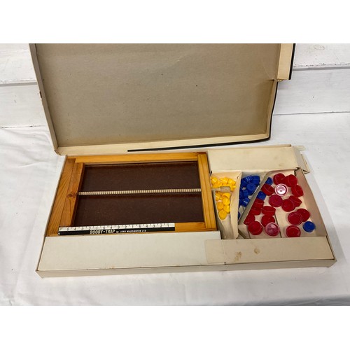 69 - BOX TO INCLUDE VINTAGE MOUSE TRAP GAME, WADDINGTON BOOBY TRAP GAME, DOMINOES, MONOPOLY ETC