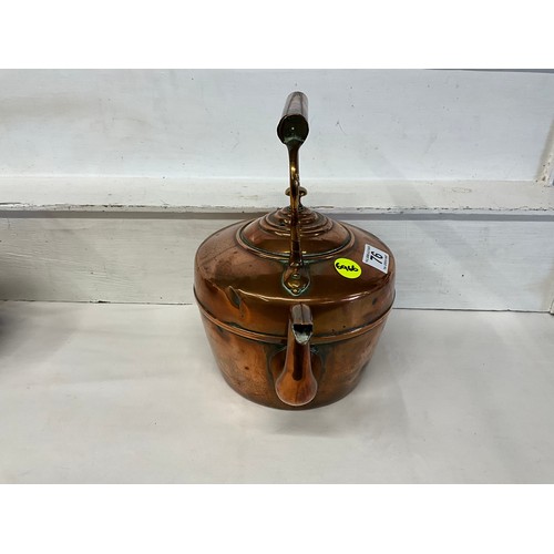 76 - 2 VICTORIAN COPPER KETTLES