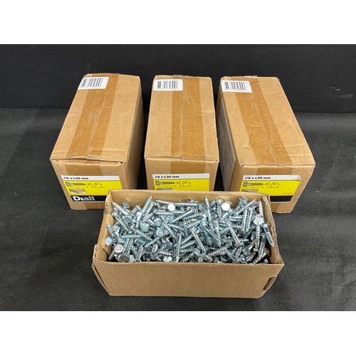 77 - 4 BOXES OF NEW ZINC PLATED COACH SCREWS 6 X 30MM