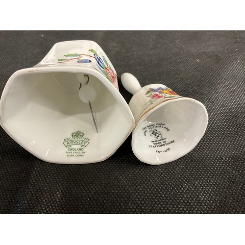 82 - BASKET TO INCLUDE QTY CHINA BELLS TO INCLUDE COALPORT, CROWN STAFFORDSHIRE, PARAGPON, ROYAL ALBERT O... 