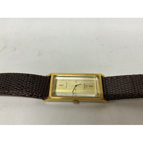 94 - VINTAGE OMEGA RARE OBLONG 2 POSITION ADJUSTABLE CALIBRE 602 WRIST WATCH