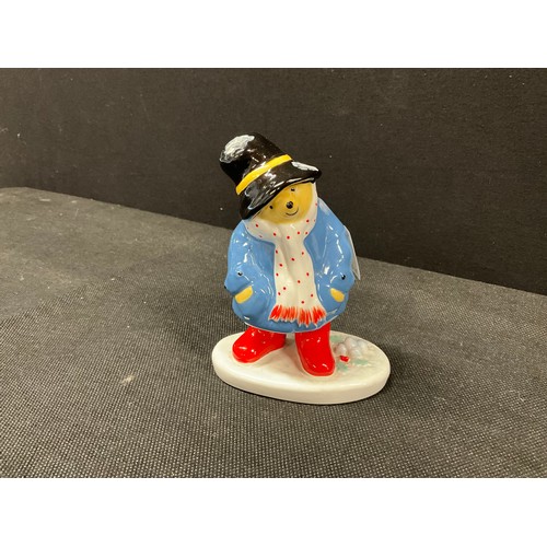 97 - FOUR COALPORT PADDINGTON BEAR FIGURES
