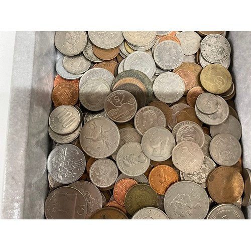 105 - A BOX OF MIXED COINAGE